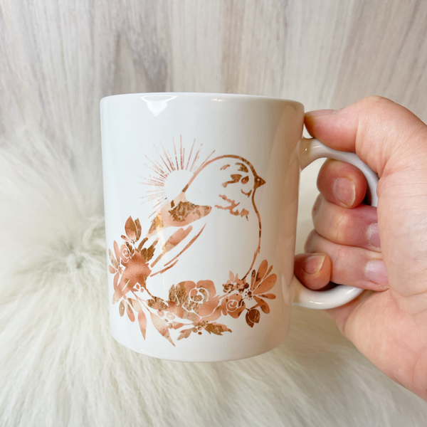Spring Snowbird White Glossy Mug